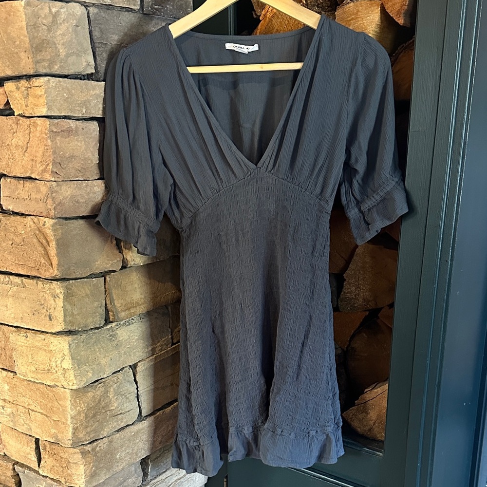 O’Neill Dark Gray V-Neck Mini Dress